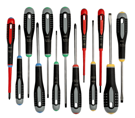 Zestaw Śrubokrętów 13 szt. płaskie, Pozidriv PZ, Phillips PH i Torx BAHCO
