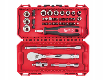 ZESTAW NASADEK 1/4 GRZECHOTKA I BITY MILWAUKEE 38ELEMENTÓW