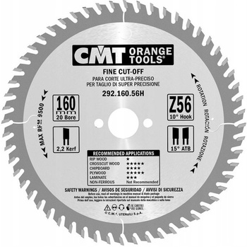 Piła tarczowa Cmt 292.160.56H 20x160 mm srebrna