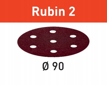 Festool Krążki ścierne STF D90/6 P60 RU2/50 Rubin 2