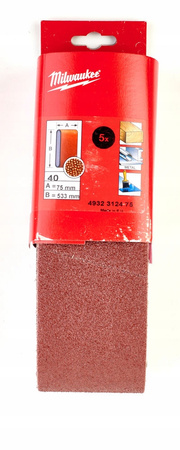 Milwaukee Taśmy ścierne 75 x 533 mm