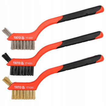 Zestaw szczotek drucianych mosiądz stal nylon Yato YT-6351 szczotki