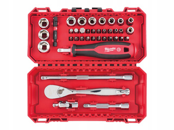 ZESTAW NASADEK 1/4 GRZECHOTKA I BITY MILWAUKEE 38ELEMENTÓW 