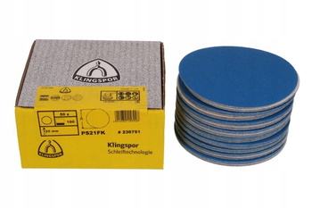 Krążek ścierny na rzep Klingspor P100 gr.100 do metalu  PS 21 FK 125mm 1szt