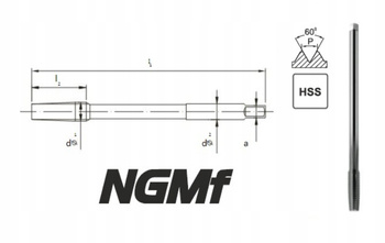 FANAR Gwintownik maszynowy M18 przedłużany