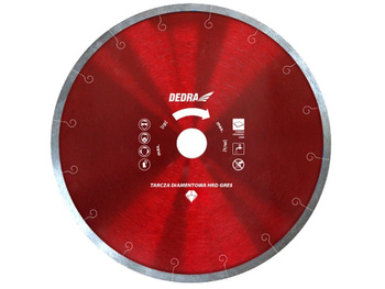 Tarcza diamentowa do gresu płytek Dedra do twardej ceramiki 200x25,4 mm