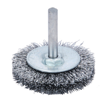 Szczotka druciana tarczowa 50mm trzpieniu Szczotex A50 drut stalowy