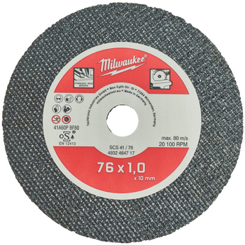 Milwaukee Tarcze cienkie do cięcia metalu PRO+ SCS 41/76 x 1 x 10 mm