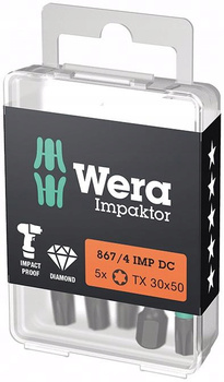 Bit Impaktor 1/4" DIN 3126 E63 TORX T30x50mm 5 szt. Wera