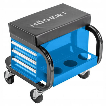 HOGERT SIEDZISKO STOŁEK KRZESŁO WARSZTATOWE Z 3 SZUFLADAMI DO WARSZTATU