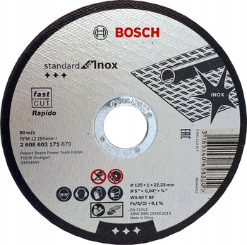 Tarcze tnąca Bosch 2608603255 125x22,2 mm 1szt.