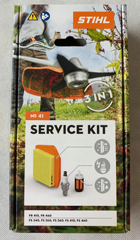Zestaw serwisowy filtr powietrza paliwa świeca KIT 41 STIHL do kos spalinowych FS240 FS260 FS360 FS460  FS 261 FS361 FS410 FS411 FS461 FR410 FR460 Fr480c-e