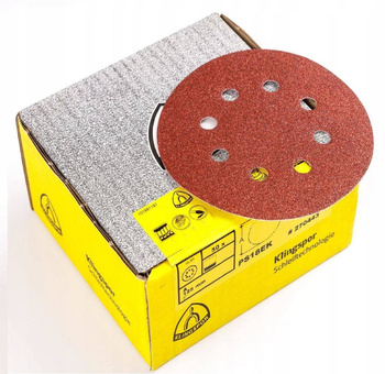 KLINGSPOR KRĄŻEK ŚC. RZEP 125mm P80 1szt. 8 otw.