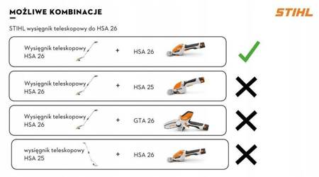 Wysięgnik teleskopowy do nożyc Stihl HSA 26